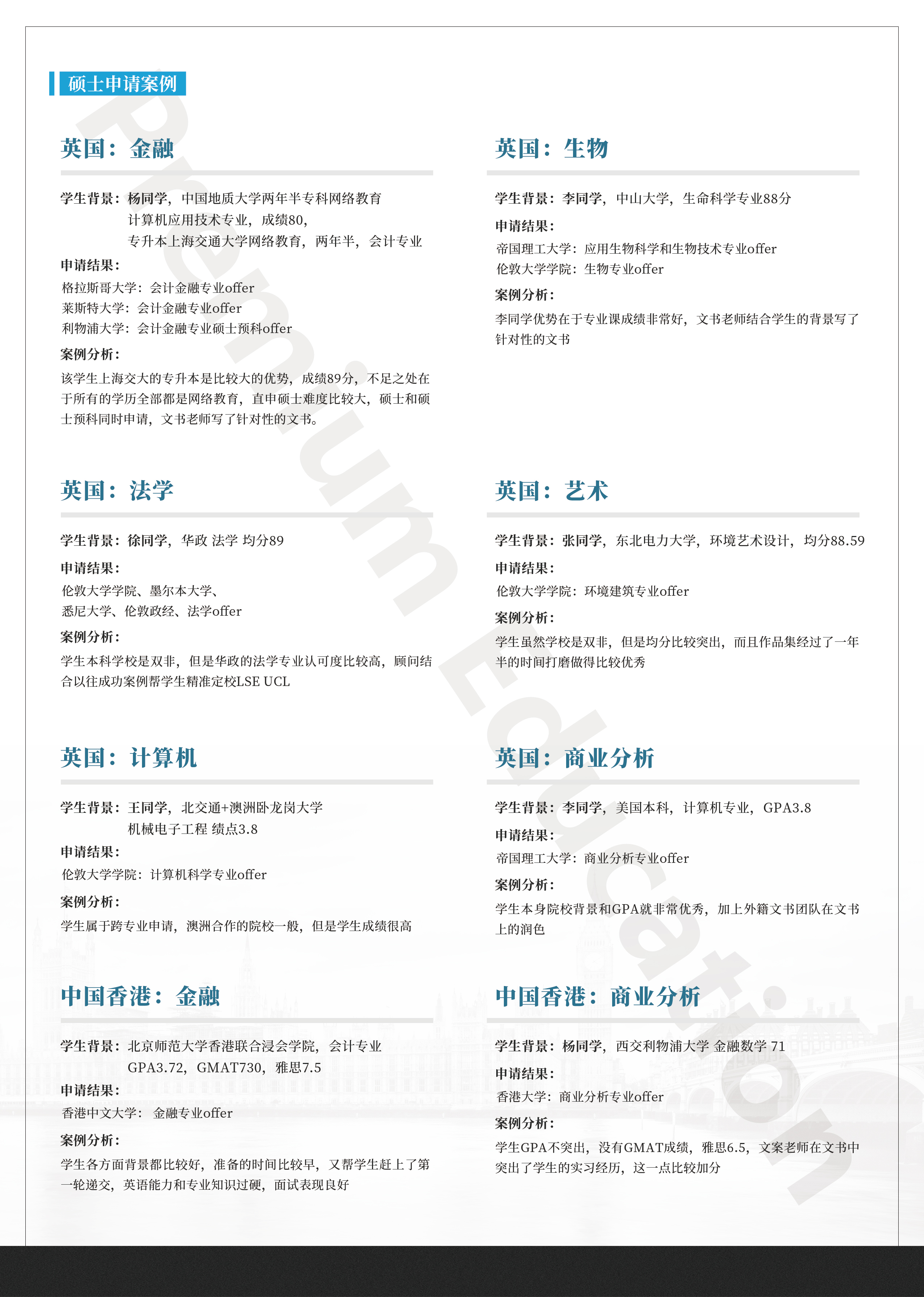 優(yōu)越名校案例展示-碩士