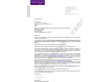 恭喜王同學獲得皇家霍洛威大學市場營銷專業碩士通知書