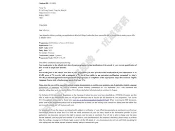 恭喜孫同學(xué)獲得諾丁漢大學(xué)法律碩士通知書