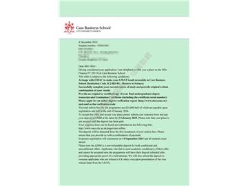 恭喜祝同學獲得倫敦政治經濟學院金融碩士通知書