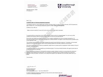 恭喜馮同學(xué)獲得拉夫堡大學(xué)金融與管理專業(yè)碩士通知書