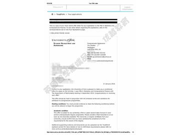 恭喜寧同學(xué)獲得約克大學(xué)統(tǒng)計與計算金融專業(yè)碩士通知書