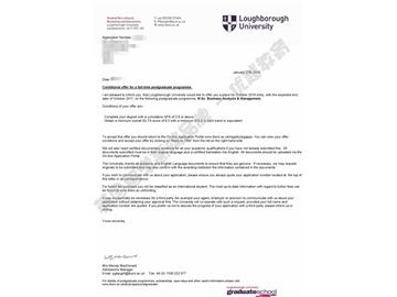 恭喜李同學獲得拉夫堡大學商務(wù)分析與管理專業(yè)碩士通知書