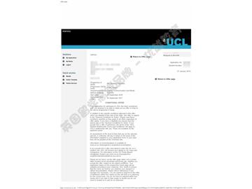 恭喜楊同學獲得倫敦大學學院應用語言學專業(yè)碩士通知書