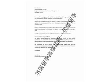 恭喜蘇同學獲得薩里大學國際金融管理專業(yè)碩士通知書
