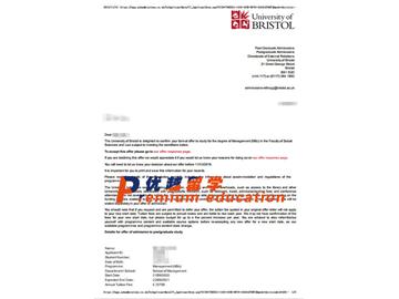 2020offer：恭喜李同學(xué)獲得布里斯托大學(xué)(世界排名：49)管理學(xué)專(zhuān)業(yè)碩士通知書(shū)