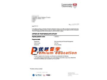 2020offer：恭喜金同學(xué)獲得蘭卡斯特大學(xué)(世界排名：128)會計(jì)與金融管理專業(yè)碩士通知書