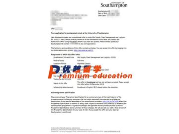 2020offer：恭喜錢(qián)同學(xué)獲得南安普頓大學(xué)(世界排名：97)供應(yīng)鏈管理與物流專(zhuān)業(yè)碩士通知書(shū)